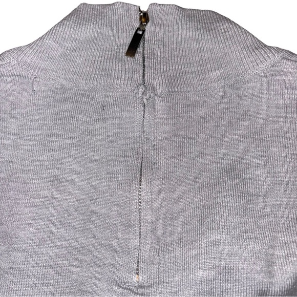 Joan Vass Gray Turtleneck Sweater Relaxed Fit - Picture 4 of 6